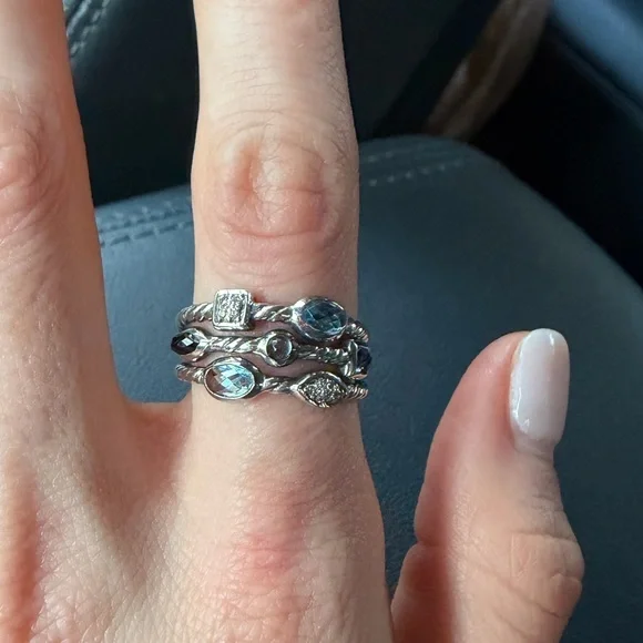 David Yurman Blue Confetti Ring - Picture 3 of 3
